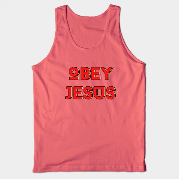 Obey Jesus | Christian Typography Tank Top by All Things Gospel